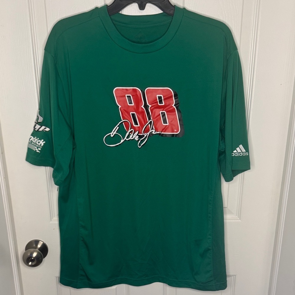 Adidas Dale Jr Green and Red Graphic Tee